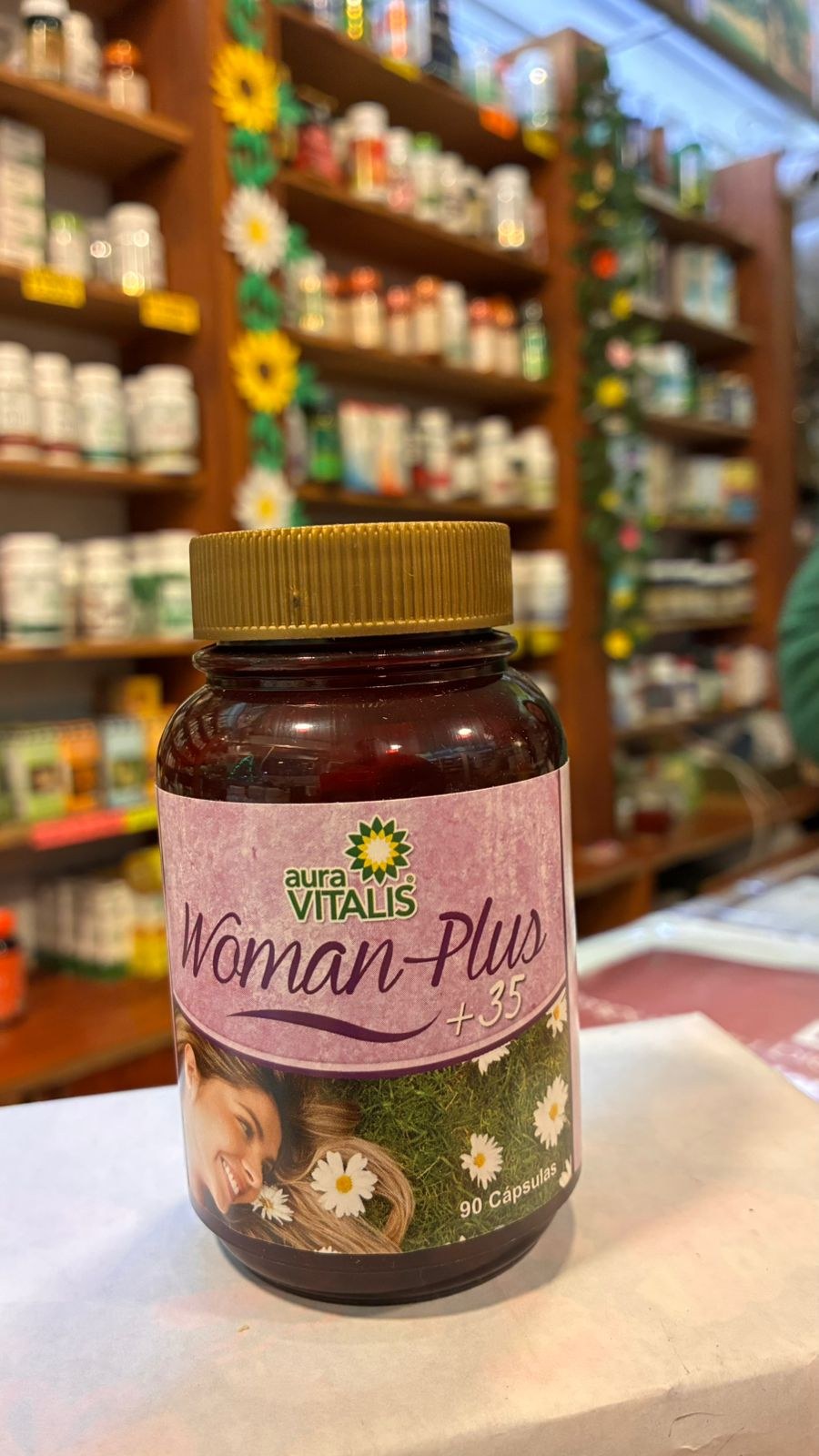 Woman Plus +35 Aura Vitalis | 90 Cápsulas | Colágeno + Vitaminas B y D