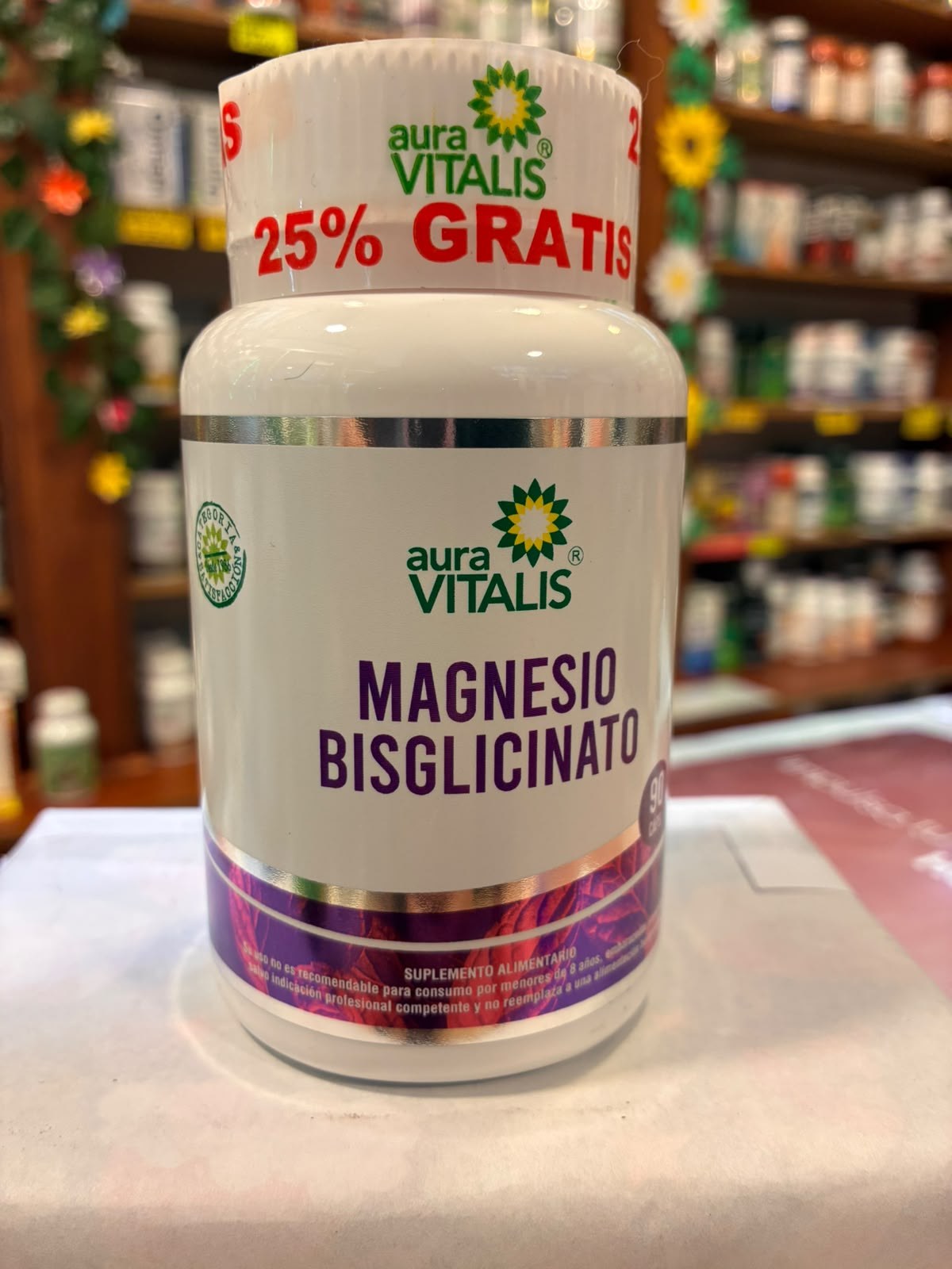 Bisglicinato de Magnesio 90 cápsulas